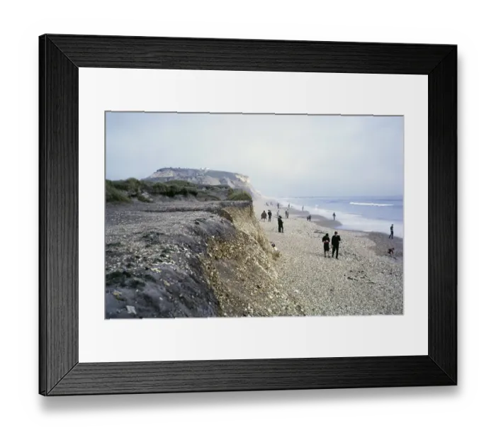 Framed Print : People on the beach at Hengistbury Head, Dorset, England, in 1966 Framed Print : People on the beach at Hengistbury Head, Dorset, England, in 1966