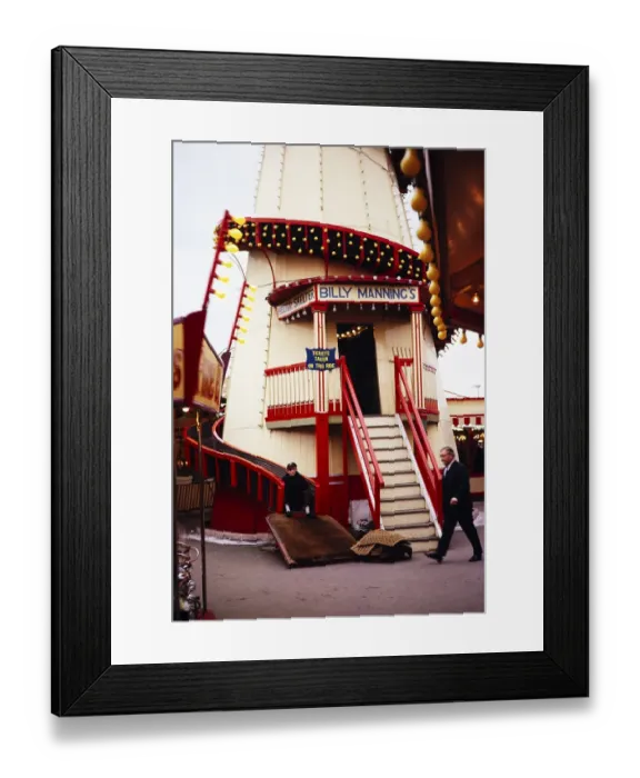 Framed Print : Helter skelter Billy Manning's funfair at Clarence Pier, Portsmouth, Hampshire, England in 1964 Framed Print : Helter skelter Billy Manning's funfair at Clarence Pier, Portsmouth, Hampshire, England in 1964