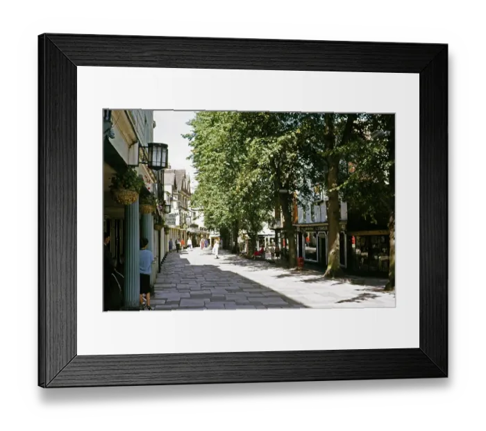 Framed Print : Historic pedestrianised shopping street pantiles, Royal Tunbridge Wells, Kent, England in 1963
