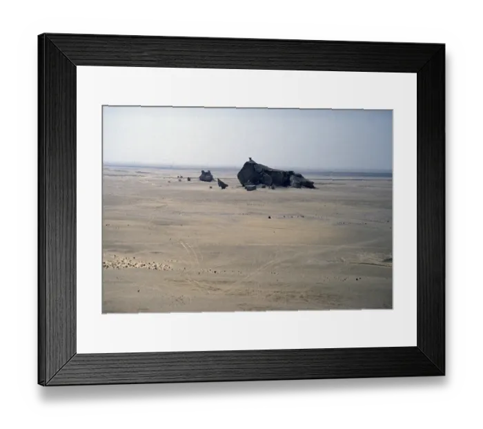 Framed Print : Photo of the Arabian desert taken by a helicopter pilot working in the oil industry in Dharhan, Saudi Arabia, 1979, Asia Framed Print : Photo of the Arabian desert taken by a helicopter pilot working in the oil industry in Dharhan, Saudi Arabia, 1979, Asia