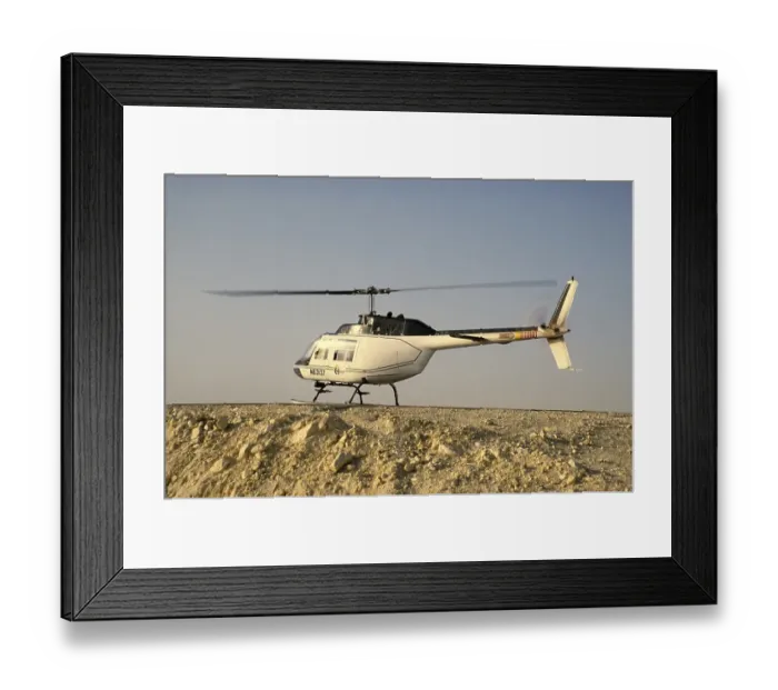 Framed Print : Oil industry in the Ras Tanura area, Saudi Arabia, Bell 206 JetRanger helicopter 1979, Asia Framed Print : Oil industry in the Ras Tanura area, Saudi Arabia, Bell 206 JetRanger helicopter 1979, Asia
