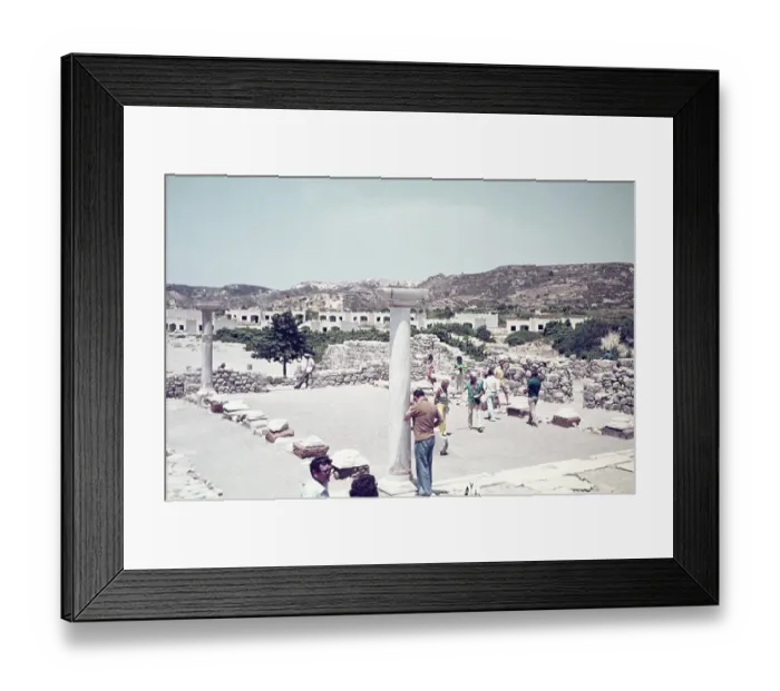 Framed Print : Greek island of Kos, Dodecanese Basilica of Agios Stefanos or Kastri Kefalos, 1970s, Greece, Europe