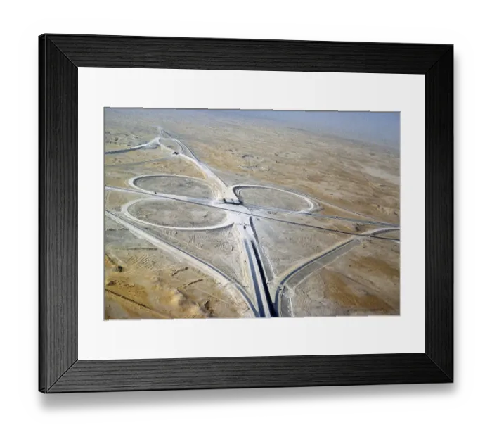 Framed Print : Expansion of the infrastructure of the Dhahran motorway junction, Saudi Arabia, built in the desert, 1979, Asia Framed Print : Expansion of the infrastructure of the Dhahran motorway junction, Saudi Arabia, built in the desert, 1979, Asia