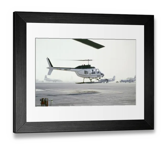 Framed Print : Oil industry in the Ras Tanura area, Saudi Arabia, Bell 206 JetRanger helicopter, 1979 PHI Inc, Asia