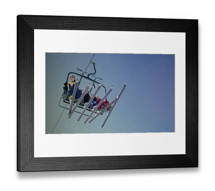 Framed Print : Lake Louise ski resort, Banff National Park, Alberta, Rocky Mountains, Canada in 1981 Stock photo with irregularities