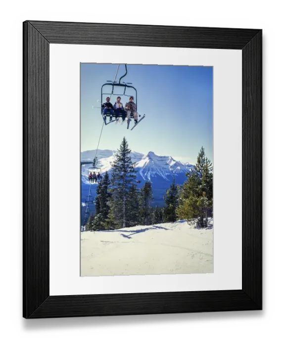Framed Print : Skiing at Lake Louise ski resort, Banff National Park, Alberta, Rocky Mountains, Canada, 1981, North America Framed Print : Skiing at Lake Louise ski resort, Banff National Park, Alberta, Rocky Mountains, Canada, 1981, North America