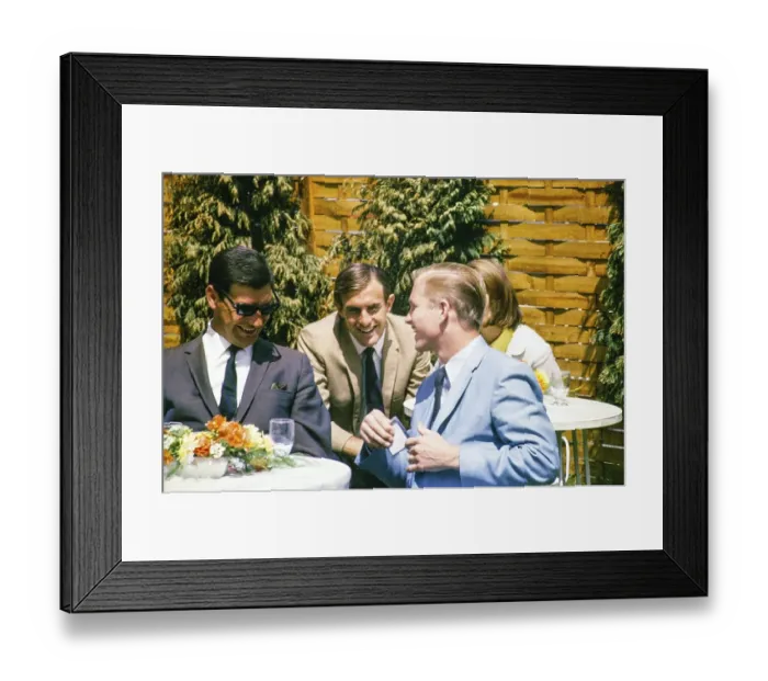 Framed Print : ATV television ITV outside broadcast, tennis tournament in Wimbledon, England, UK 1967. In the background tennis player John Newcombe. Photo by Alan Taffy Harries