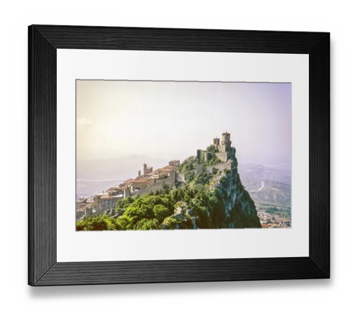 Framed Print : Fortress on Mount Titano, Republic of San Marino, Europe 1969