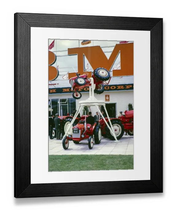 Framed Print : Exhibition of the British Motor Corporation at the exhibition of the Royal Agricultural Society of England, The Royal Show, Stoneleigh, Warwickshire, England, UK 1967