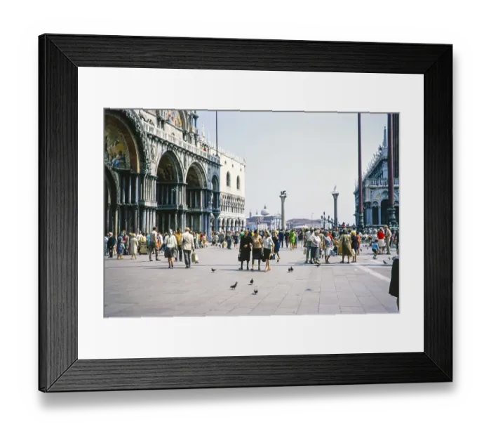 Framed Print : Piazza San Marco, St Mark's Square, Venice, Italy 1969