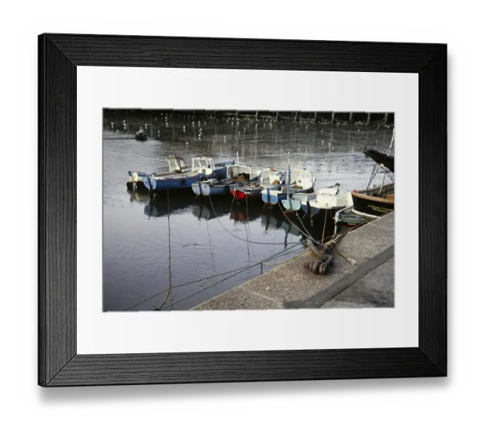 Framed Print : Small boats in the harbour of Newlyn, Cornwall, England, UK 1967 Framed Print : Small boats in the harbour of Newlyn, Cornwall, England, UK 1967