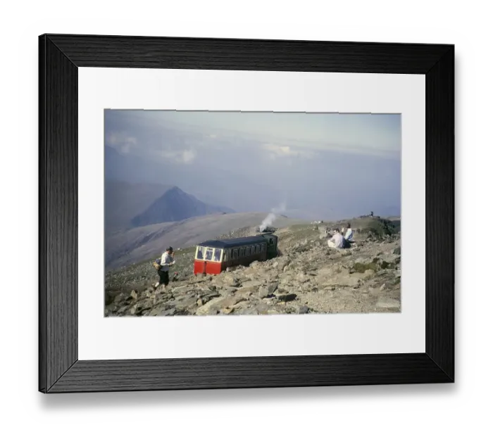 Framed Print : Mountain railway near the summit, Mount Snowdon, Snowdonia, North Wales, Great Britain 1966 Framed Print : Mountain railway near the summit, Mount Snowdon, Snowdonia, North Wales, Great Britain 1966