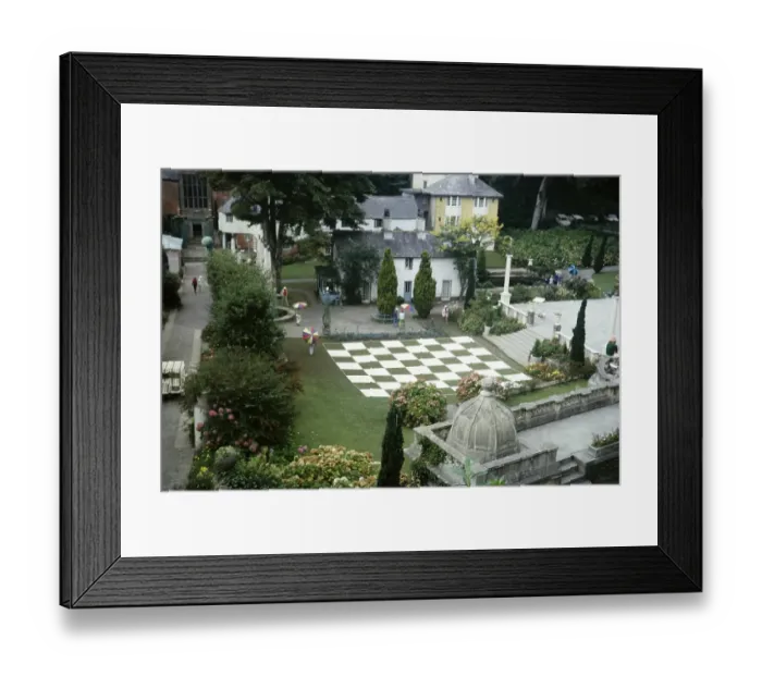 Framed Print : Portmeirion folly tourist village in Gwynedd, North Wales, UK 1966