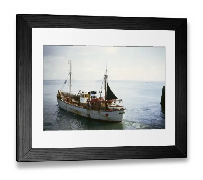 Framed Print : Fishing boat Marie Claire of Penzance at Newlyn, Cornwall, England, UK 1967