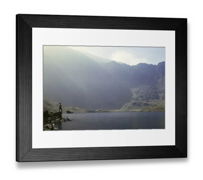 Framed Print : Llyn Y Cwn, Llyn Idwal Lake, Cwm Idwal, Glyderau Mountains, Snowdonia, North Wales, Great Britain 1966