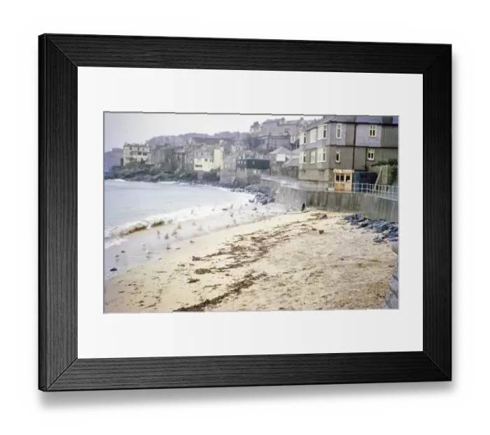 Framed Print : Building on the seafront, St Ives, Cornwall, England, United Kingdom, December 1961, Europe Framed Print : Building on the seafront, St Ives, Cornwall, England, United Kingdom, December 1961, Europe