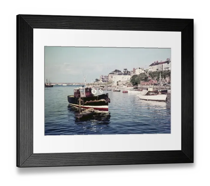 Framed Print : Harbour of Brixham, Devon, England, Uk September 1960 Framed Print : Harbour of Brixham, Devon, England, Uk September 1960
