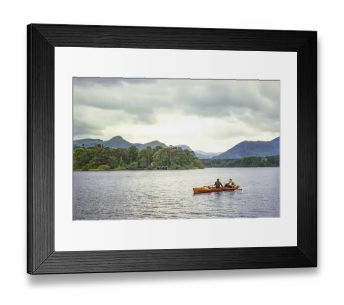 Framed Print : Rowers in a rowing boat, Derwent Water, Lake District, England, 1963 Framed Print : Rowers in a rowing boat, Derwent Water, Lake District, England, 1963