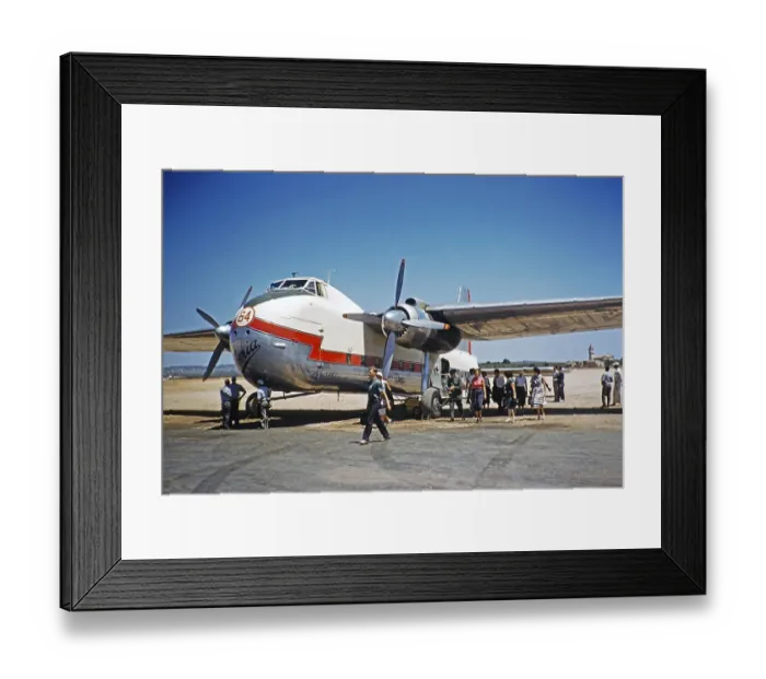Framed Print : Bristol 170 Freighter Wayfarer aircraft, Iberian airways, Palma, Majorca, Balearic Islands, Spain 1958