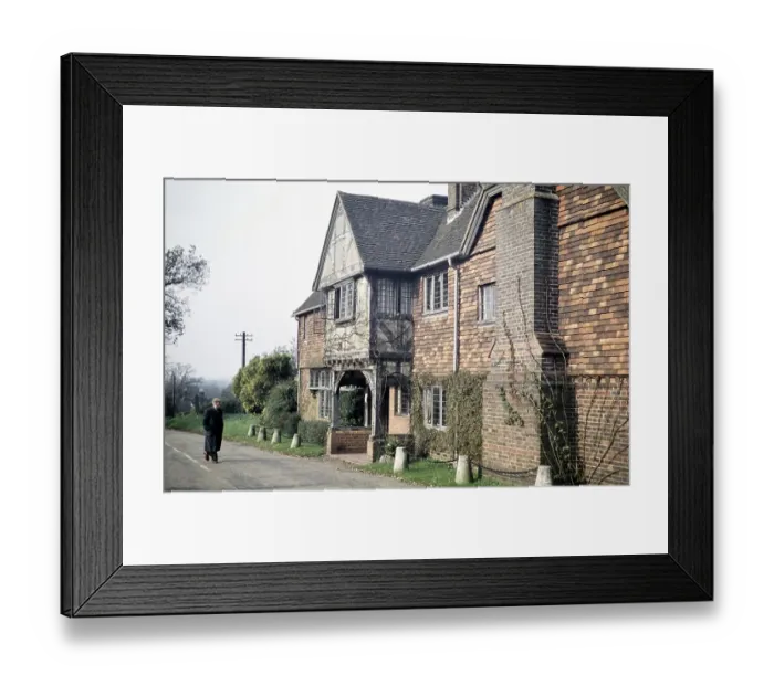 Framed Print : Historic building King Henry VIII, Hotel, Hever, Kent, England, UK, November 1958 Framed Print : Historic building King Henry VIII, Hotel, Hever, Kent, England, UK, November 1958