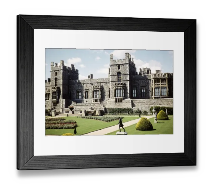 Framed Print : Gardens and historic buildings of Windsor Castle, Berkshire, England, UK, September 1959