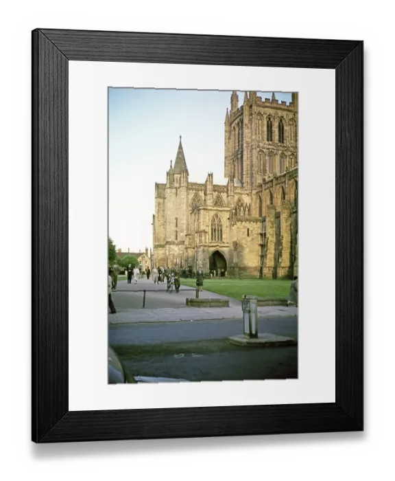 Framed Print : Congregation leaving the cathedral church, Hereford, Herefordshire, England, UK 1959