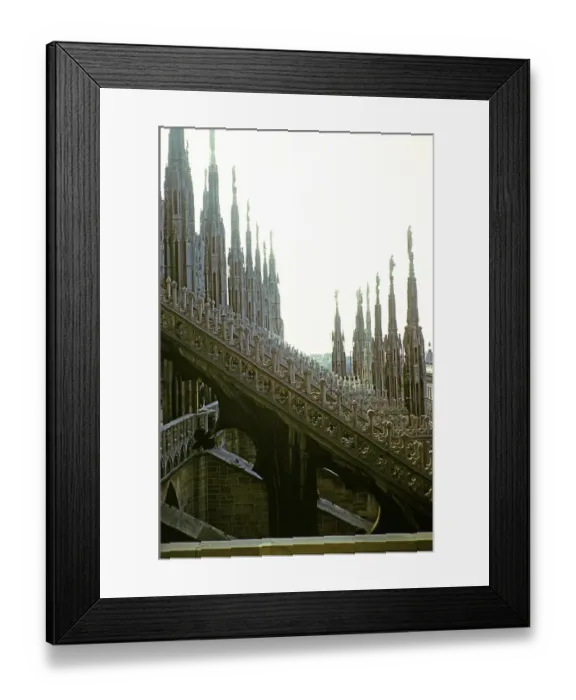 Framed Print : Spires on the roof of the cathedral, Milan, Lombardy, Italy 1957