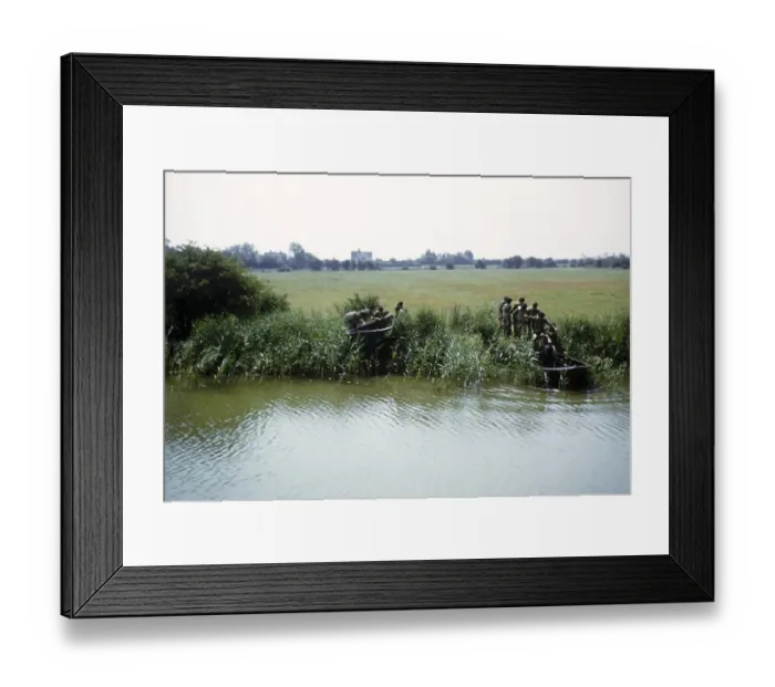 Framed Print : Students taking part in military exercises as army cadets, South of England, United Kingdom, late 1950s, lifting boats out of a river, Europe Framed Print : Students taking part in military exercises as army cadets, South of England, United Kingdom, late 1950s, lifting boats out of a river, Europe