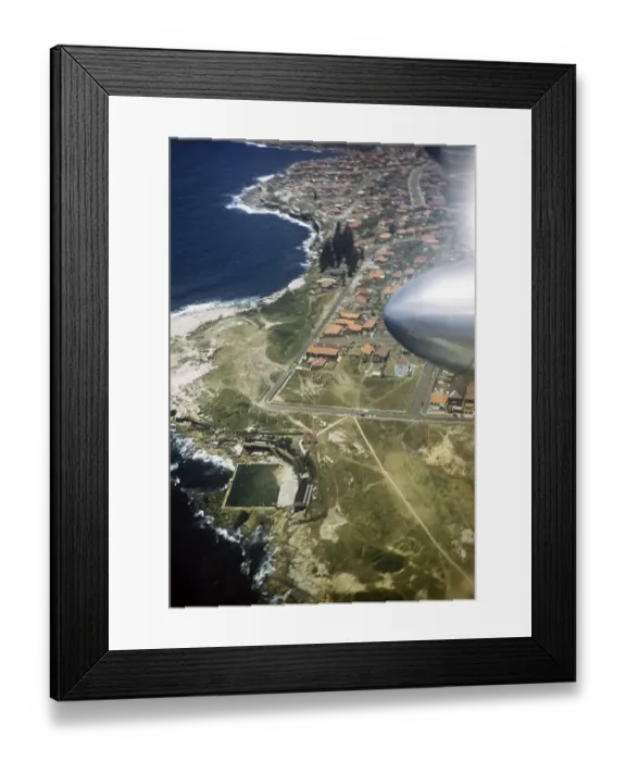 Framed Print : Oblique aerial view over Wylie's Baths, Coogee, Sydney, NewsSouth Wales, Australia 1956 Framed Print : Oblique aerial view over Wylie's Baths, Coogee, Sydney, NewsSouth Wales, Australia 1956