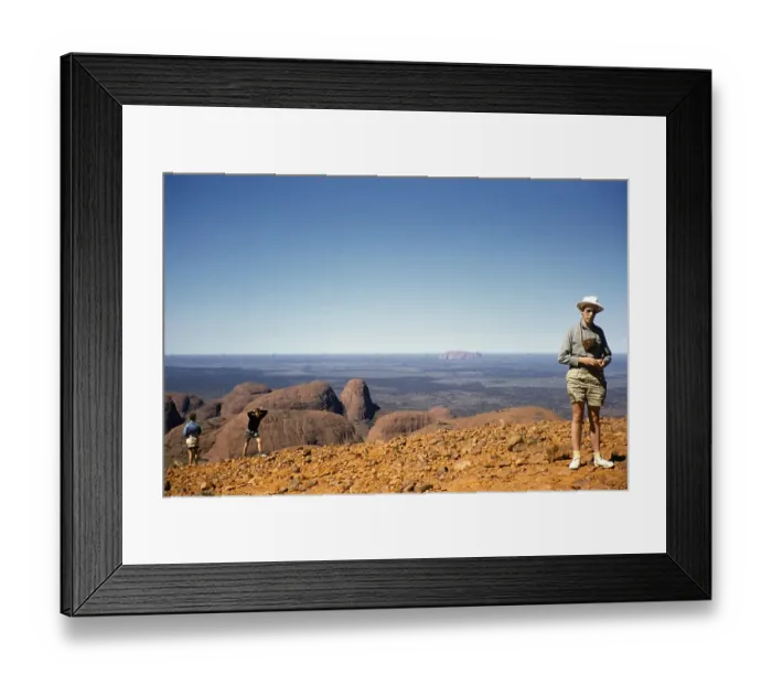 Framed Print : Expedition of the Melbourne Grammar School, Northern Territory, Australia, 1956 Boys at the Olgas, Kata Tjuta, view back to Ayers Rock, Uluru, Oceania
