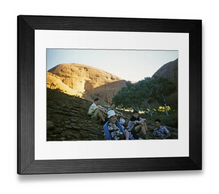 Framed Print : Expedition of the Melbourne Grammar School, Northern Territory, Australia, 1956 Boys at the Olgas, Kata Tjuta, Oceania