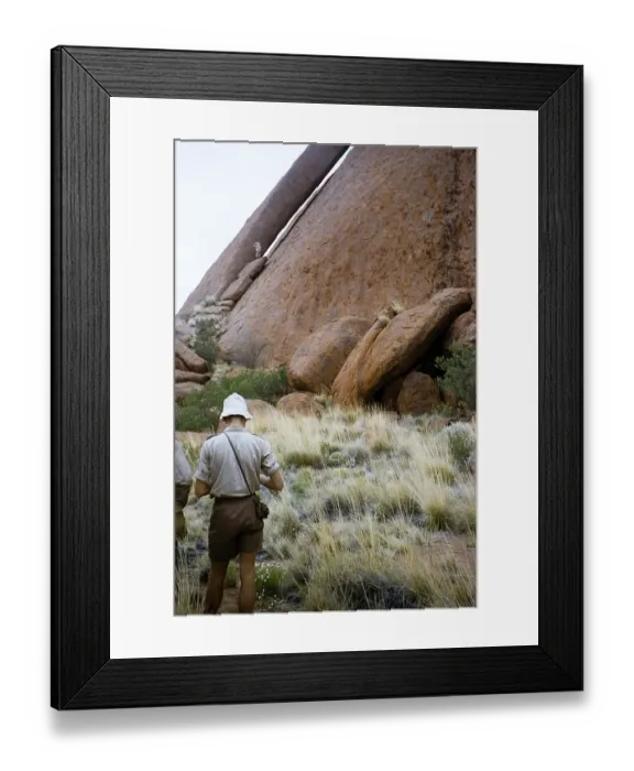 Framed Print : Melbourne Grammar School Expedition, Northern Territory, Australia 1956 Boys at Ayers Rock, Uluru a climbing rock Framed Print : Melbourne Grammar School Expedition, Northern Territory, Australia 1956 Boys at Ayers Rock, Uluru a climbing rock