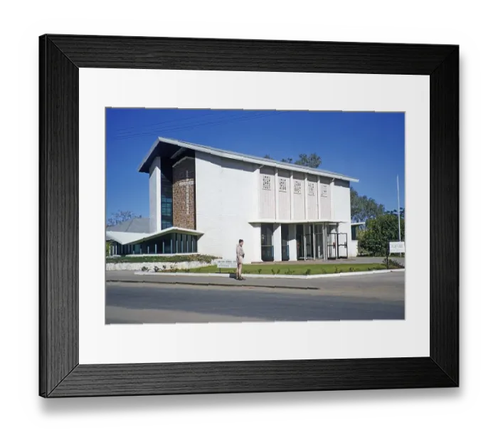 Framed Print : John Flynn Memorial Church, Alice Springs, Northern Territory, Australia 1956 in the year of completion