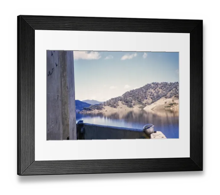 Framed Print : Dam and reservoir, probably Lake Eildon, Victoria, Australia 1956