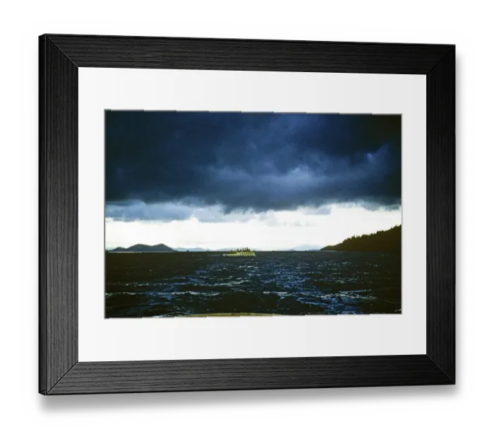 Framed Print : Melbourne Grammar School expedition to Queensland, Australia, 1956 boat trip with stormy skies thought to be the Whitsunday Islands, Oceania