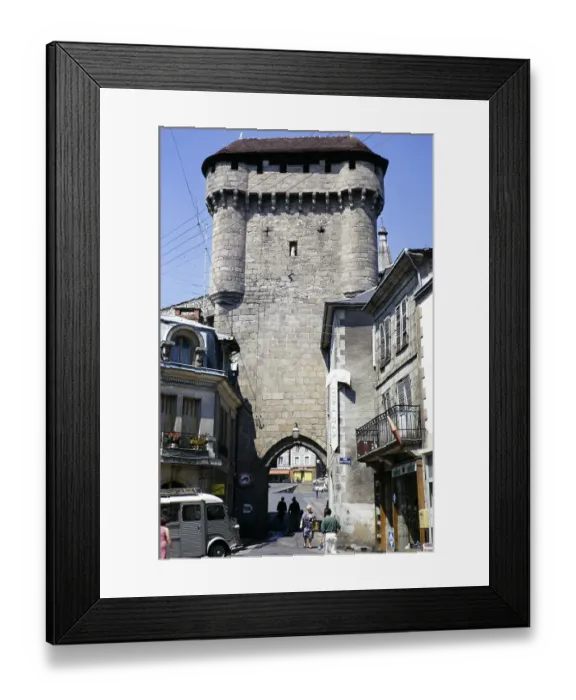 Framed Print : Thirteenth-century Tor Tor, the Porte de Saint Jean, in La Souterraine, France 1971