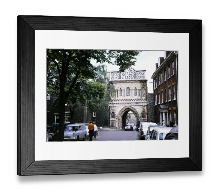 Framed Print : Arched entrance to Norwich Cathedral, Norfolk, England 1966 Framed Print : Arched entrance to Norwich Cathedral, Norfolk, England 1966
