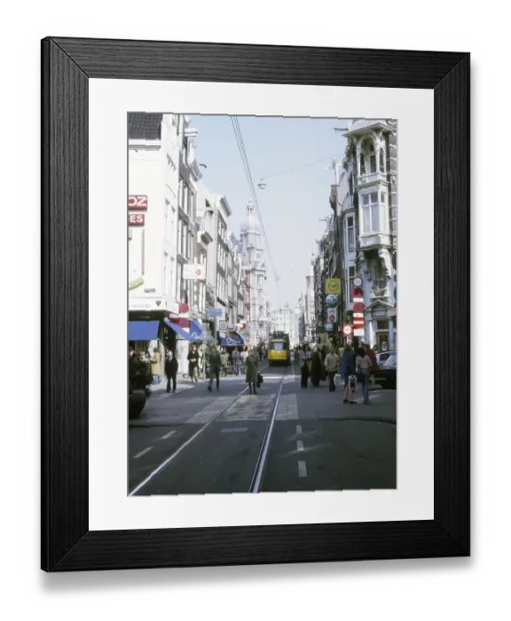 Framed Print : Tram and people on Leidsestraat, Amsterdam city centre, Netherlands Framed Print : Tram and people on Leidsestraat, Amsterdam city centre, Netherlands