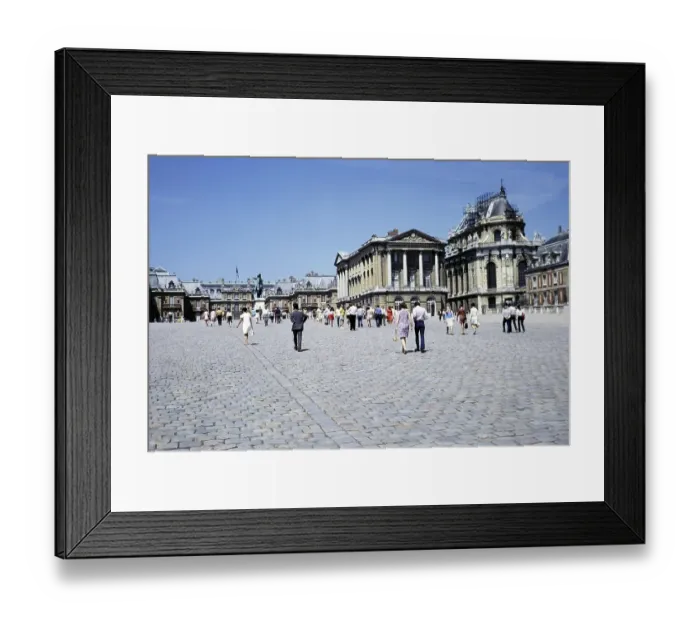 Framed Print : People on the way to the Palace of Versailles, Paris, France, 1970, Europe