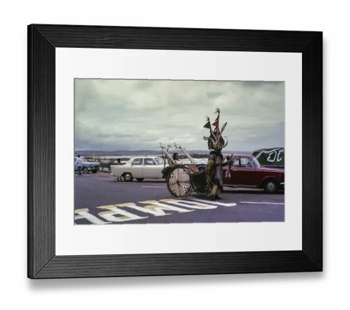 Framed Print : Rickshaw boy, African man taking a white woman in a rickshaw, Cape Town, South Africa 1960s Framed Print : Rickshaw boy, African man taking a white woman in a rickshaw, Cape Town, South Africa 1960s