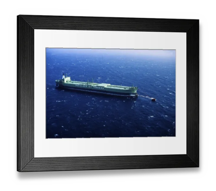 Framed Print : Bergeson O Y Tankers Oil tanker, cargo ship at sea, Saudi Arabia 1979 Framed Print : Bergeson O Y Tankers Oil tanker, cargo ship at sea, Saudi Arabia 1979