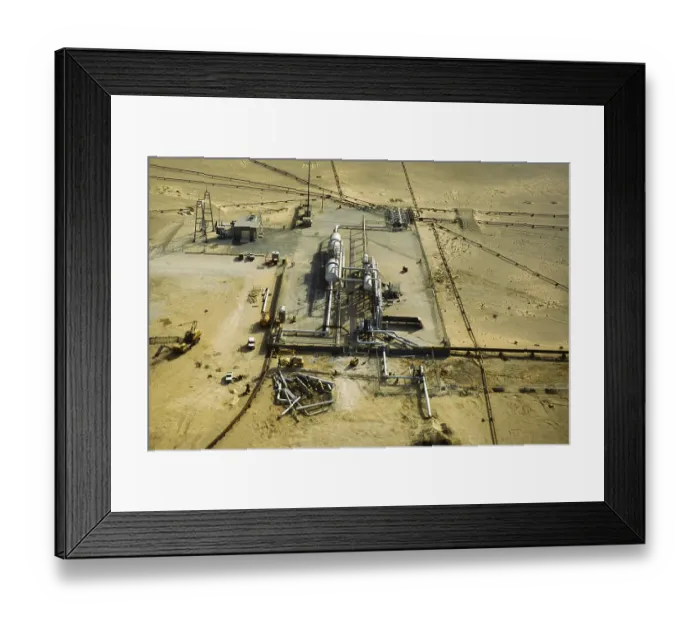Framed Print : Oil industry in the Ras Tanura area, Saudi Arabia, 1979, Asia