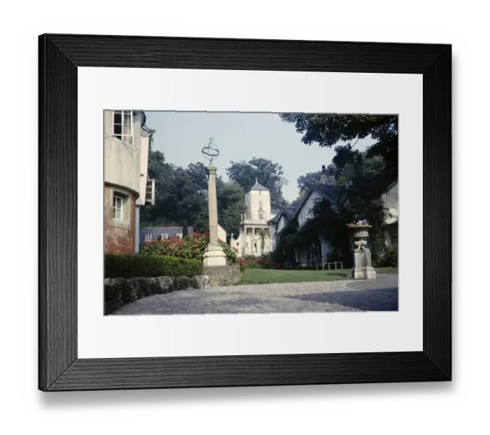 Framed Print : Portmeirion folly tourist village in Gwynedd, North Wales, UK 1966