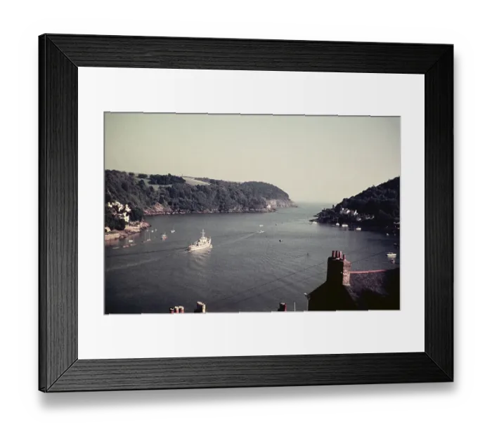 Framed Print : Dart estuary, Dartmouth, Devon, England, UK September 1960 Framed Print : Dart estuary, Dartmouth, Devon, England, UK September 1960