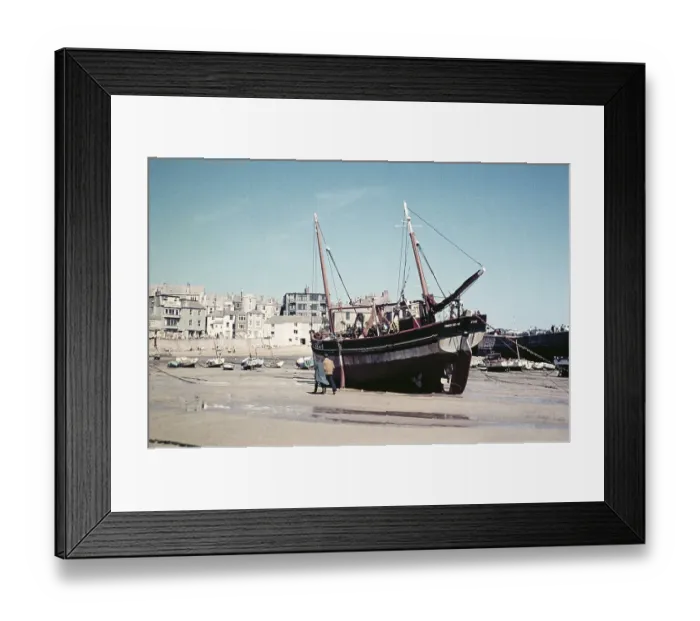 Framed Print : Francis Stevens fishing boat, St Ives, Cornwall, England, United Kingdom September 1960