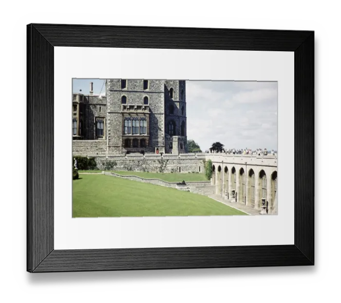 Framed Print : Gardens and historic buildings of Windsor Castle, Berkshire, England, UK, September 1959 Framed Print : Gardens and historic buildings of Windsor Castle, Berkshire, England, UK, September 1959