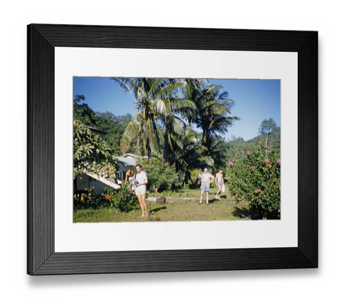 Framed Print : Melbourne Grammar School expedition to Queensland, Australia, 1956 tropical accommodation thought to be the Whitsunday Islands, Oceania Framed Print : Melbourne Grammar School expedition to Queensland, Australia, 1956 tropical accommodation thought to be the Whitsunday Islands, Oceania