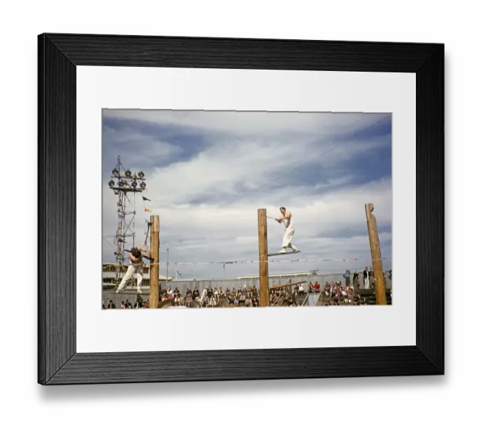 Framed Print : Wood chopping competition, Royal Melbourne Show, Ascot Vale, Melbourne, Victoria, Australia 1956