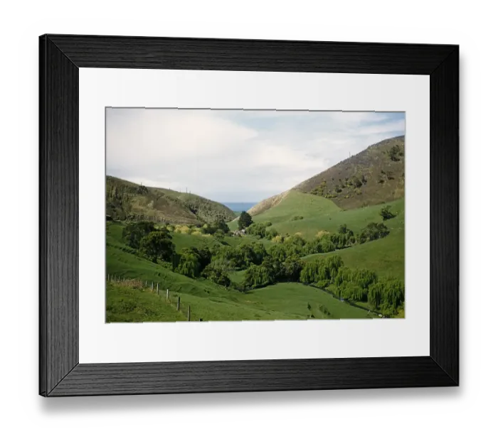 Framed Print : Interlocking foothills of the steep V-shaped river valley of Wild Dog Creek near Apollo Bay, Victoria, Australia, 1956, Oceania Framed Print : Interlocking foothills of the steep V-shaped river valley of Wild Dog Creek near Apollo Bay, Victoria, Australia, 1956, Oceania