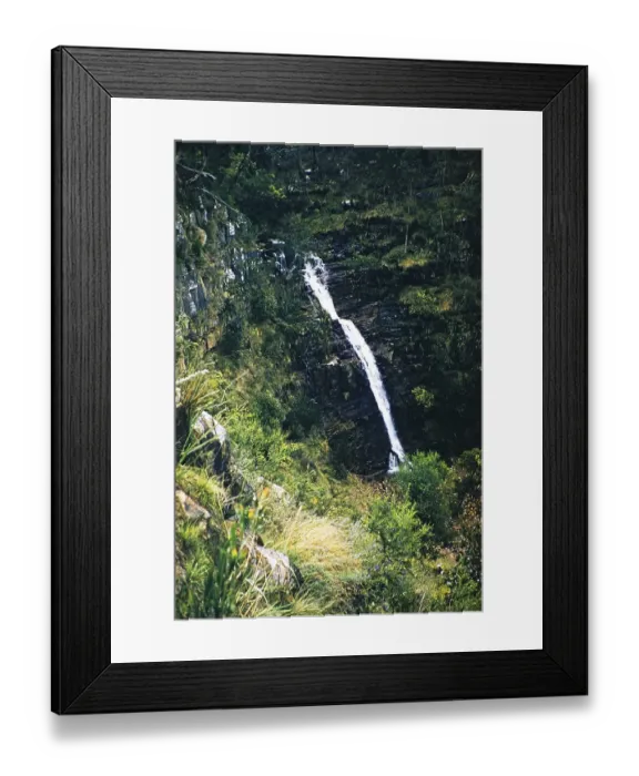 Framed Print : Waterfall in a forested area of the Grampians National Park, Victoria, Australia, 1956, probably Silverband Falls, Oceania Framed Print : Waterfall in a forested area of the Grampians National Park, Victoria, Australia, 1956, probably Silverband Falls, Oceania